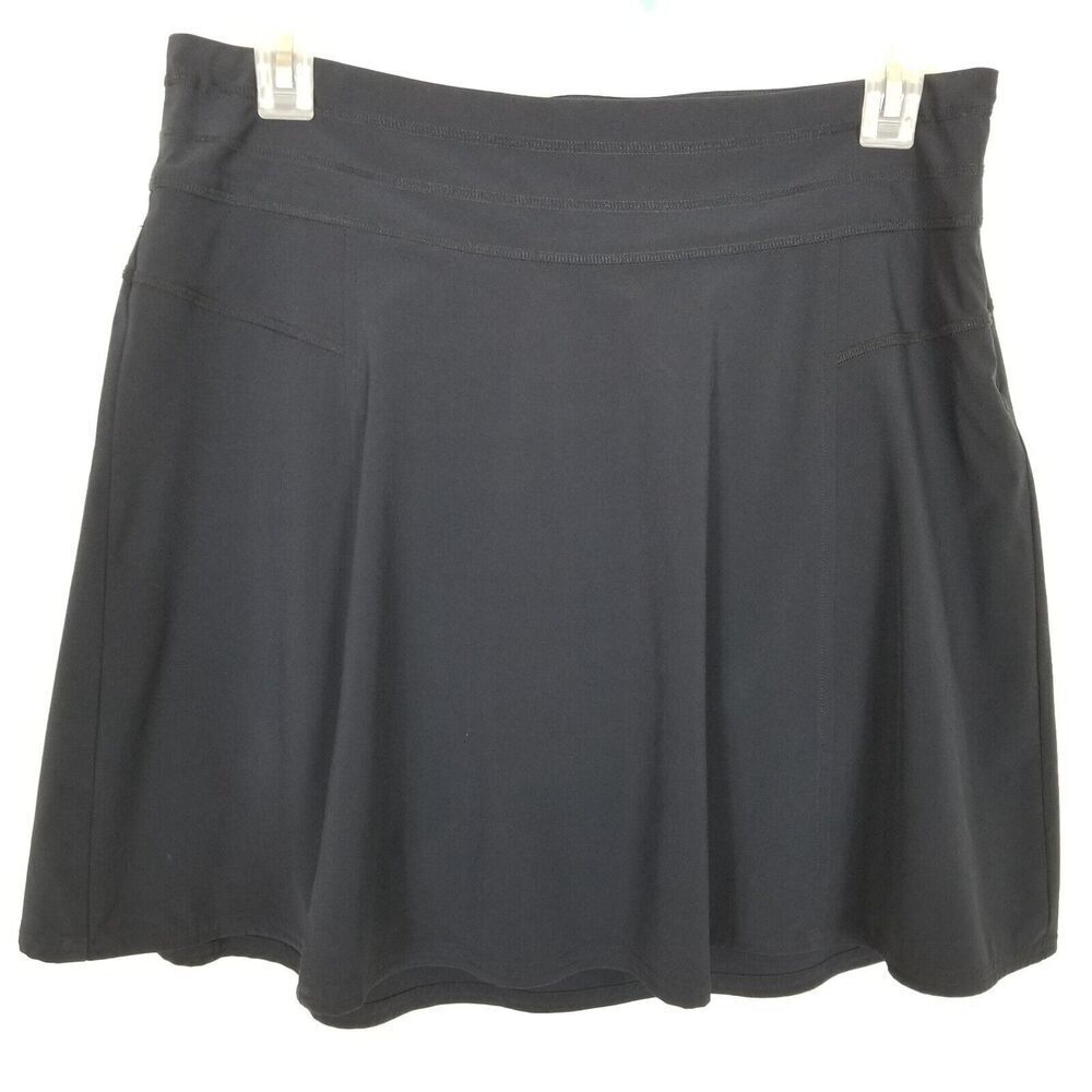 Athleta Women Skort‎ Athletic Skirt Sz 12 Navy Mini Golf Yoga Running